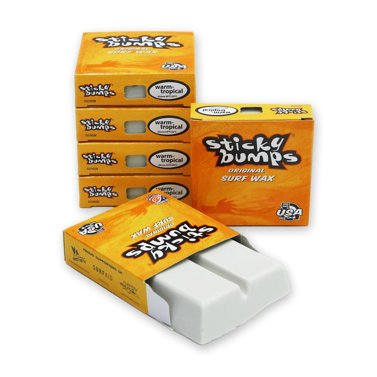 Sticky Bumps Surf Wax, Warm/Tropical, Original