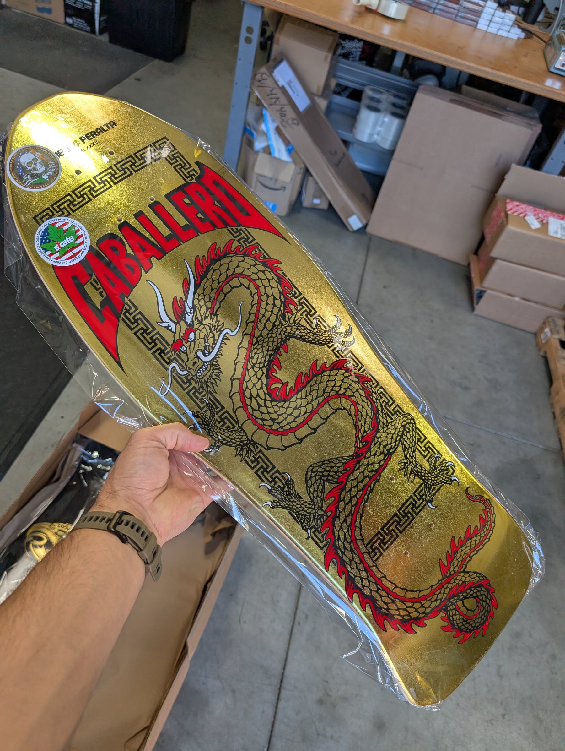 Powell Peralta Steve Caballero Chinese Dragon, Gold Foil, Deck Only