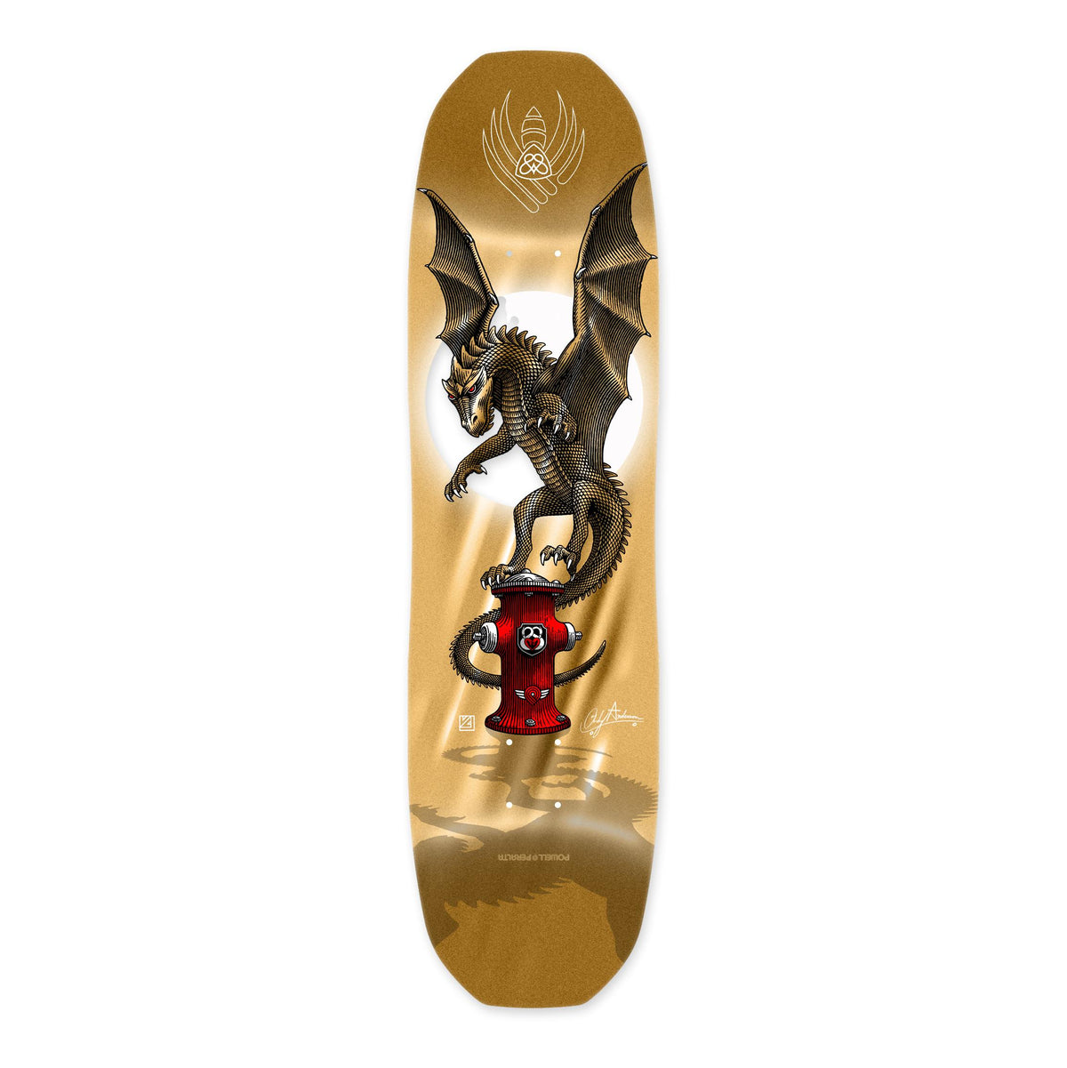 Powell Peralta Andy Anderson Hydrant Flight Deck, Gold, Shape 311