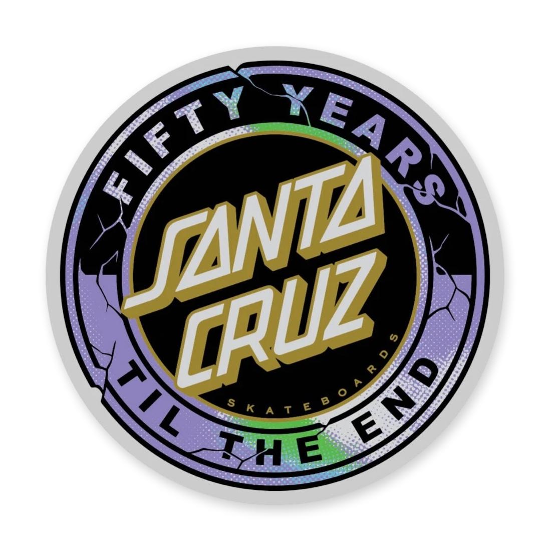 Santa Cruz Skateboards 3" 50 Years Til The End Skate Sticker
