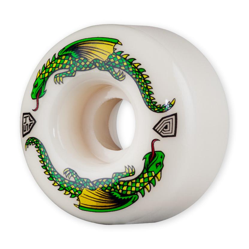 Powell-Peralta Dragon Formula Wheels, White/Green, 54mm/93a V4 (Original Graphic)