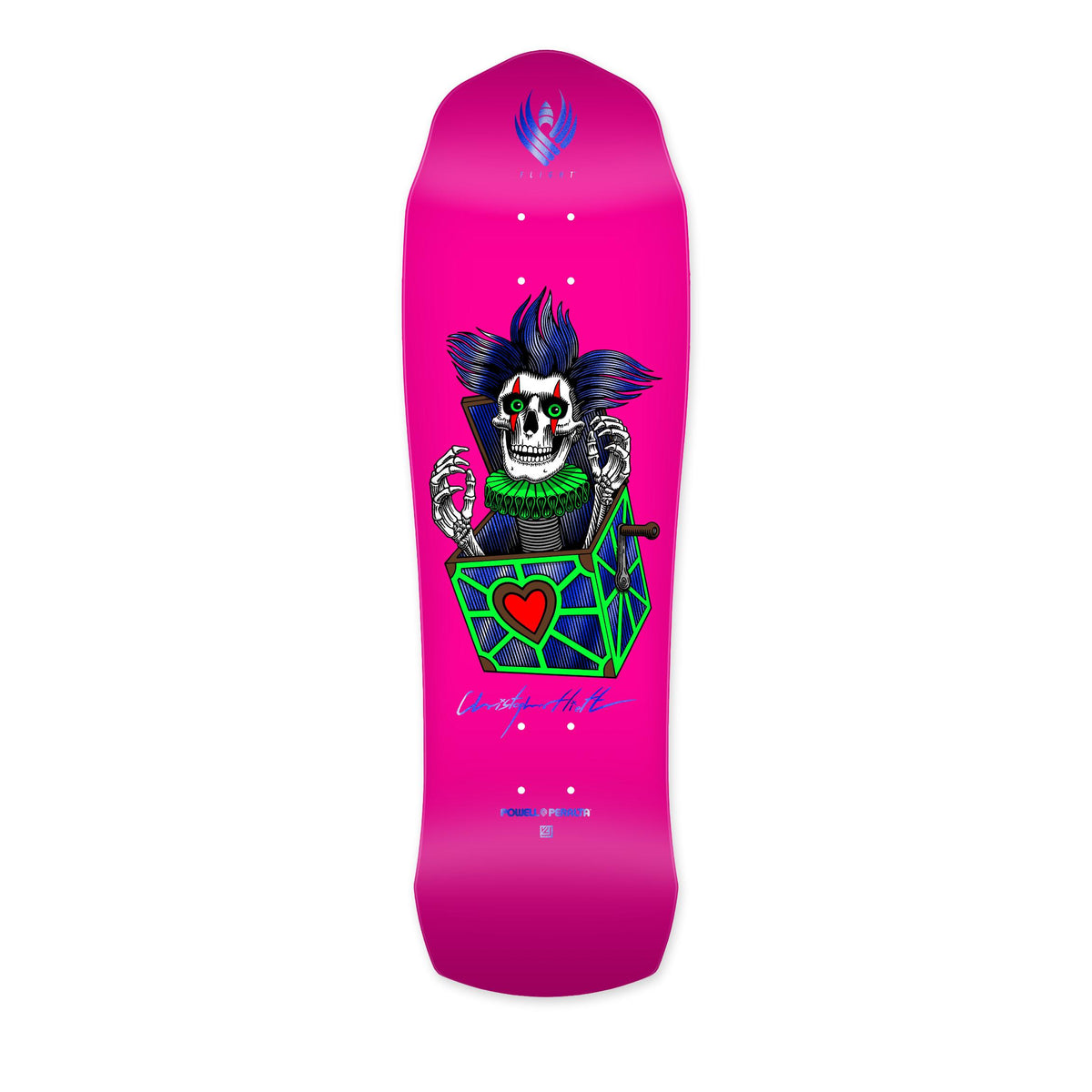 Powell Peralta Chris Hiett Skull Flight Skateboard Deck - 9.5" x 31.13"
