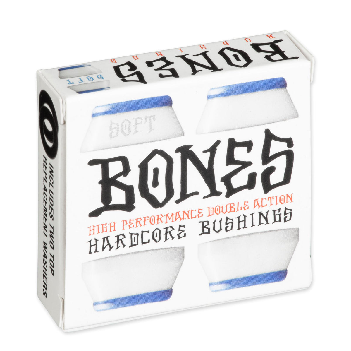Bones Hardcore Bushings, Soft, White/Blue, 81a