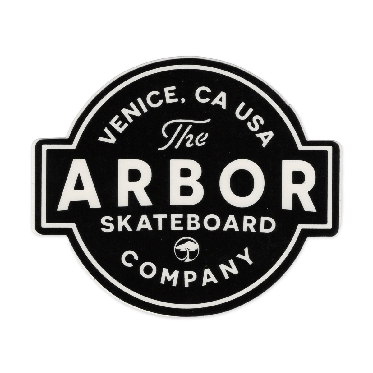 Arbor Skateboards Company Icon Sticker, Black