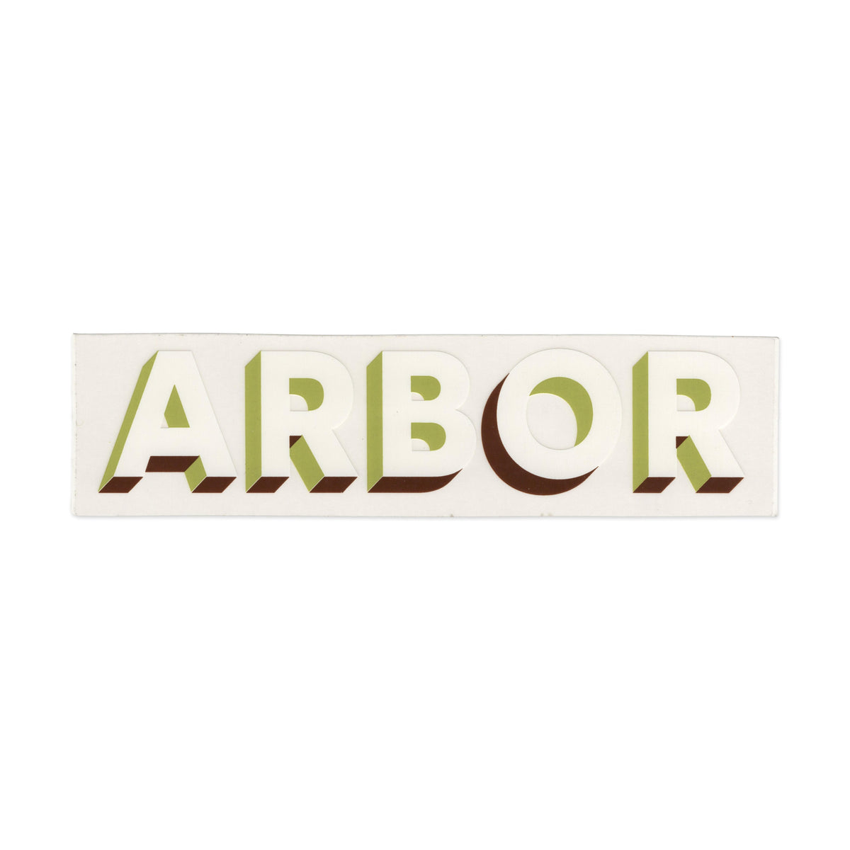 Arbor Skateboards Block Letters Sticker