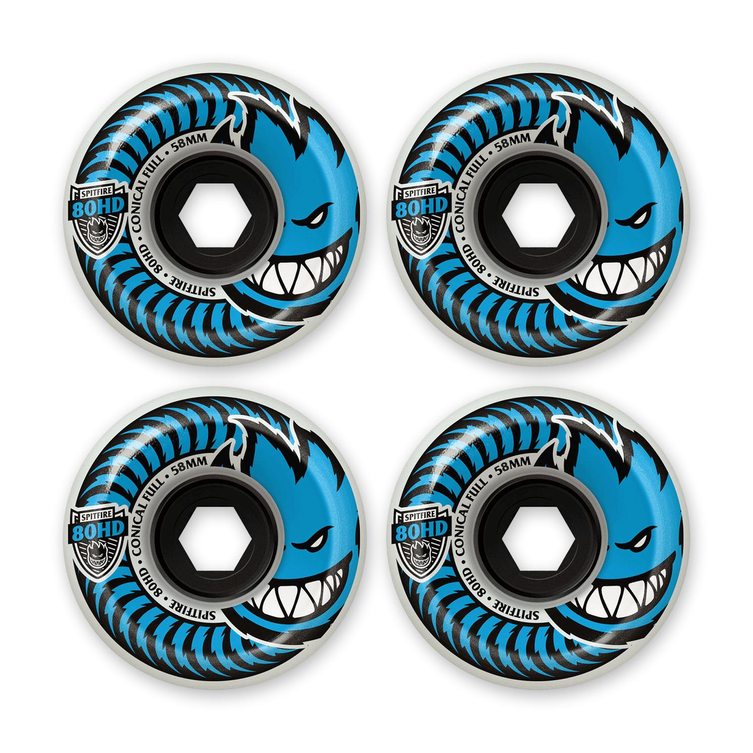 Spitfire Classic 80HD Full Wheels, Blue, 58mm/80a