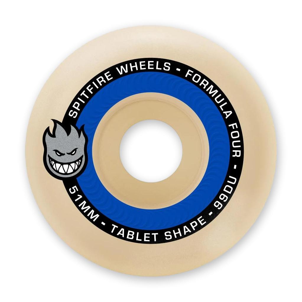 Spitfire Formula Four Tablet Skateboard Wheels, 99a