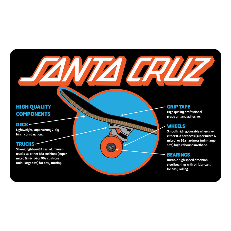 Santa Cruz Classic Dot Super Micro Skateboard Complete 7.25"