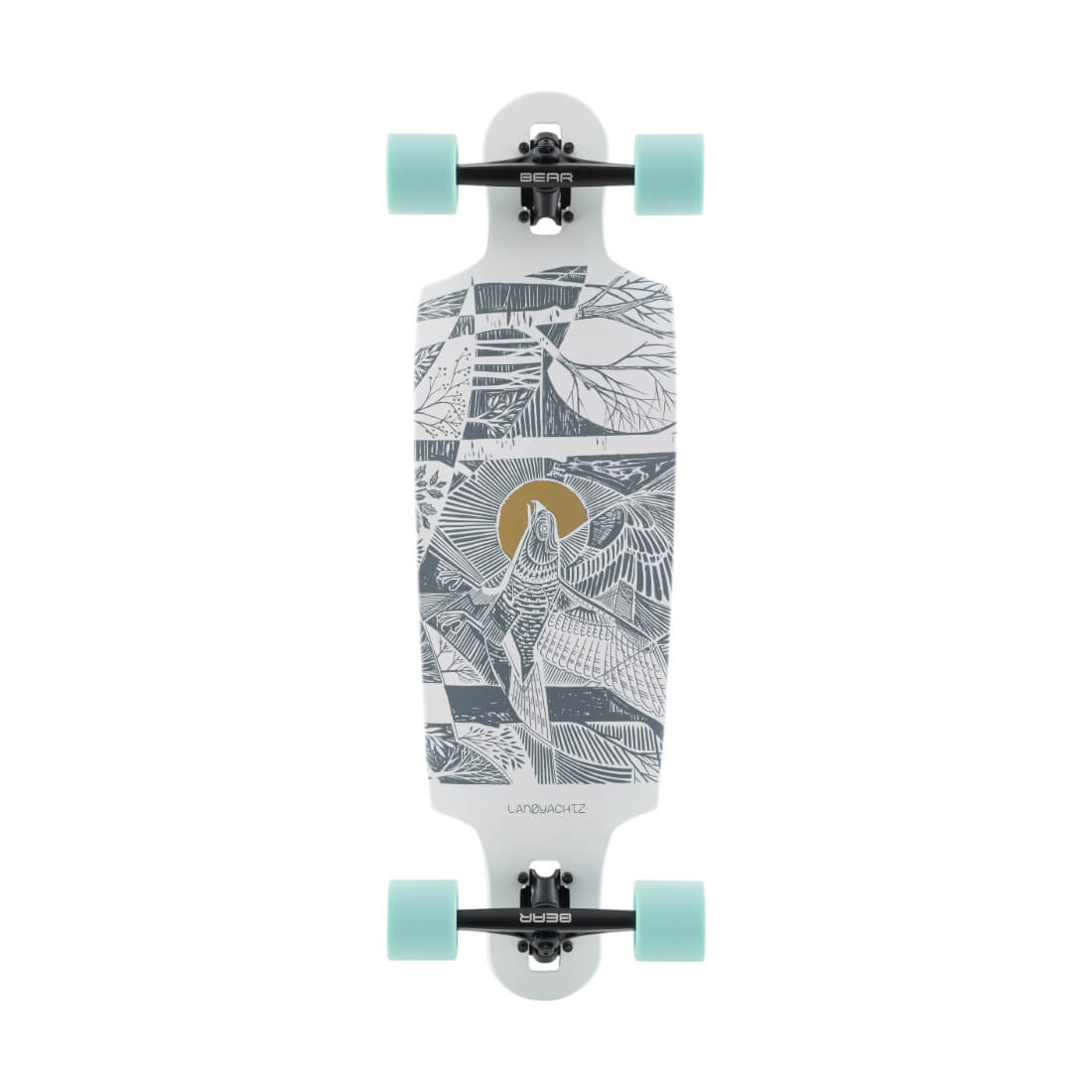 Landyachtz Drop Cat 33 Longboard Skateboard, Seeker Complete