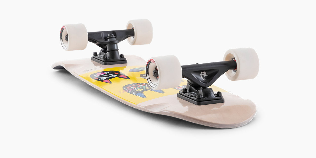 Landyachtz Dinghy 28" Complete, Blunt Wild Cats, White Wheels