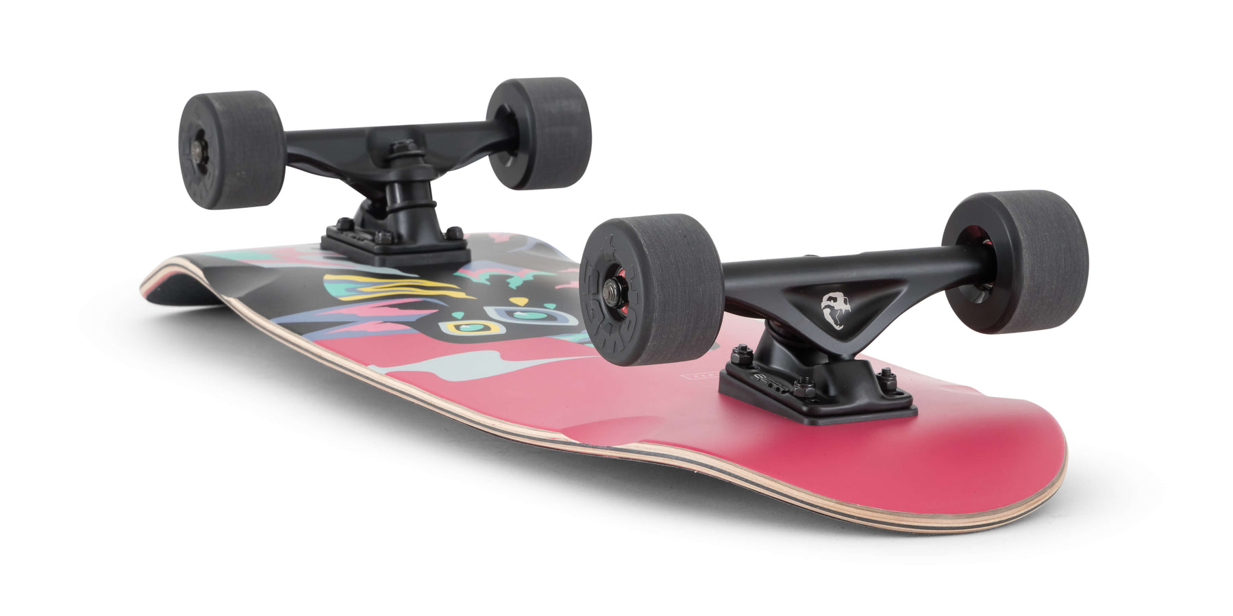 Landyachtz Tugboat Series Longboard Skateboard, Wolf Complete