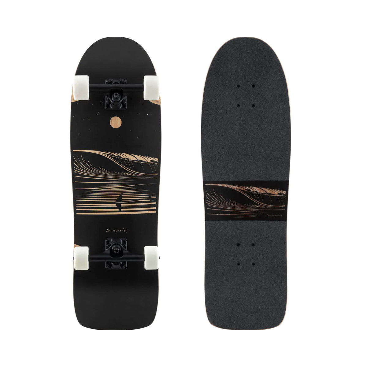 Landyachtz ATV X Complete w/ White Wheels, Dark Wave