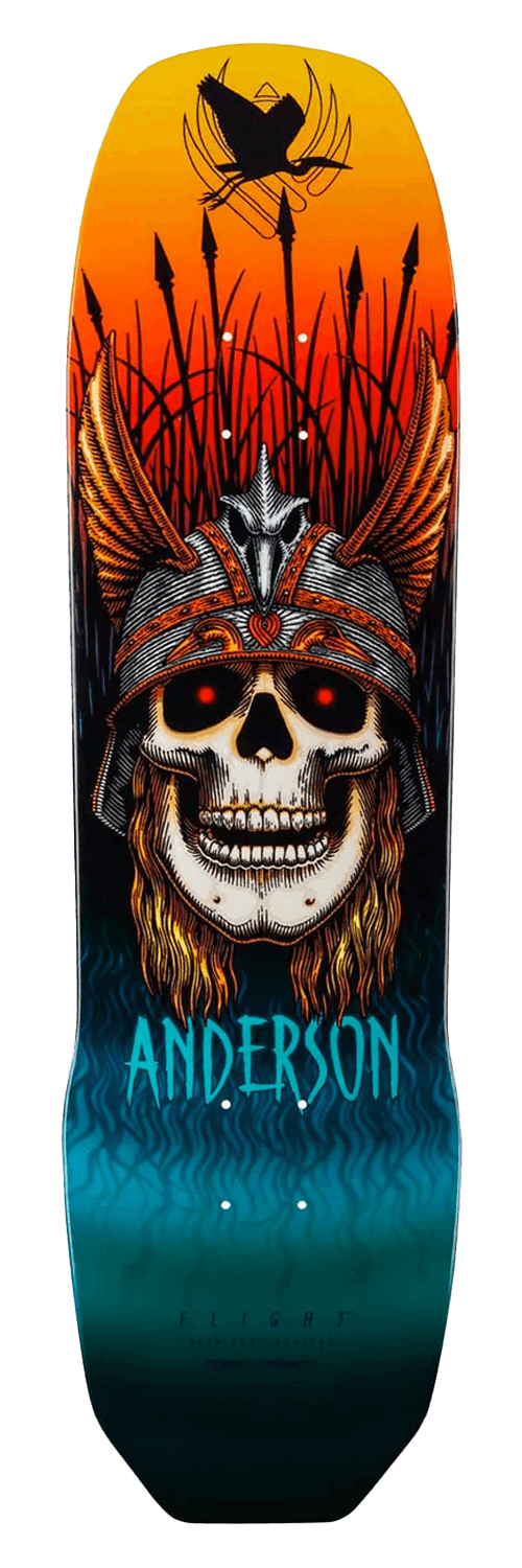 Powell-Peralta Flight Andy Anderson Crane Skull Pro Skateboard Deck, 8