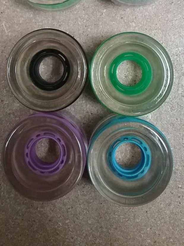 Fireball Clear Multi-Color Core 58mm Longboard Wheels