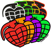 Thunder Grenade Diecut Sticker (Multi Color)