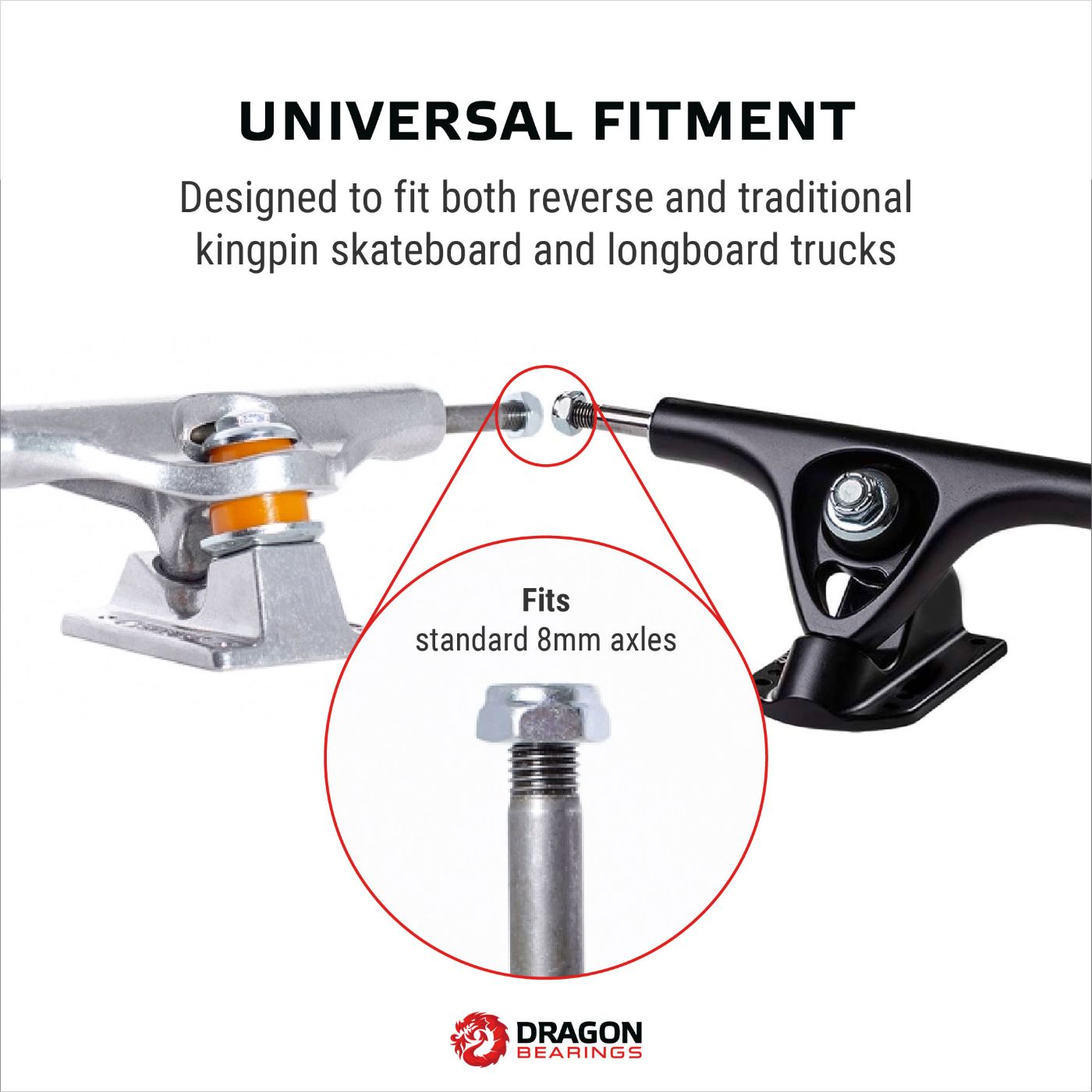 Fireball Dragon Axle Nuts, Black
