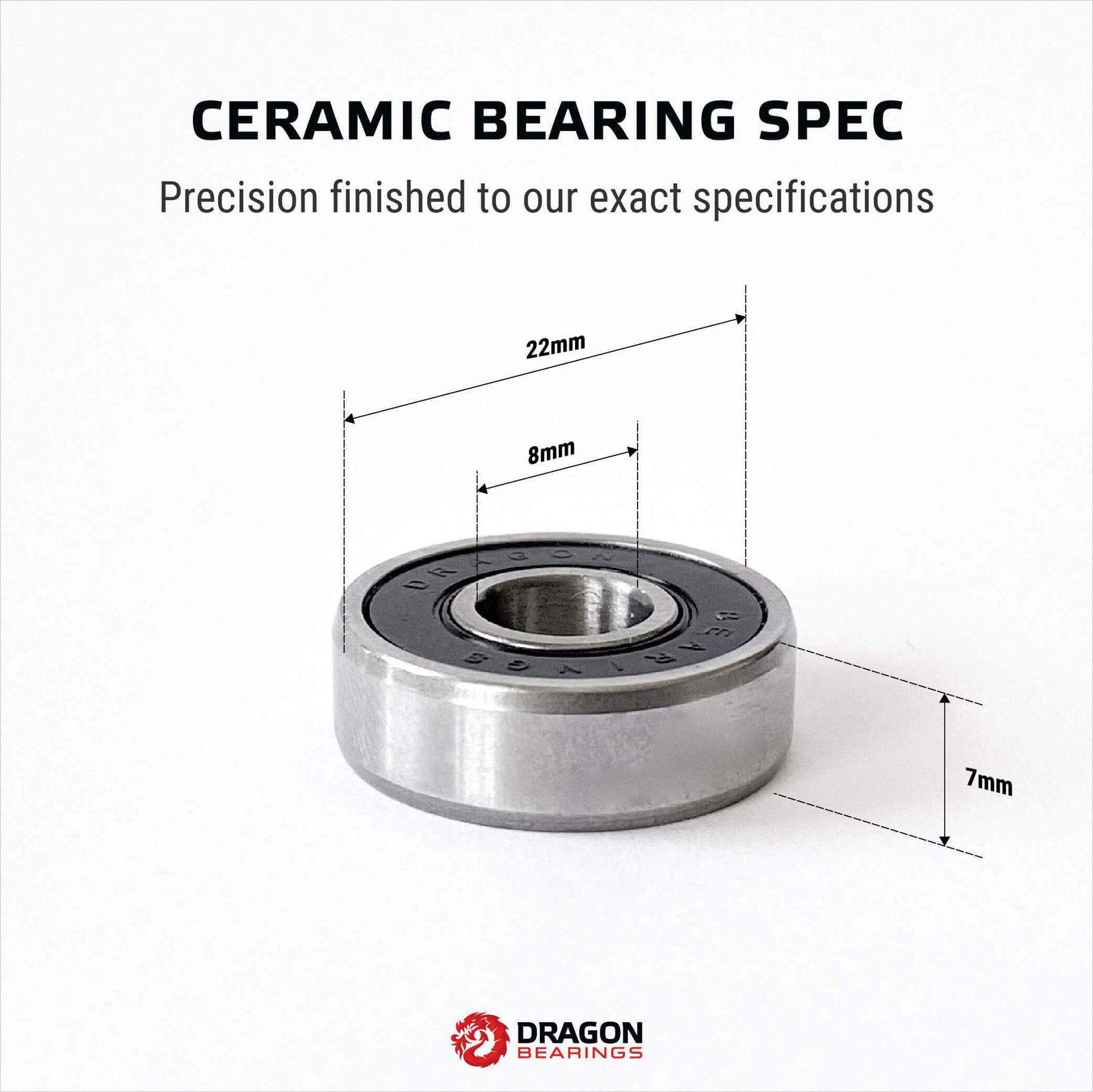 Fireball Dragon CERAMIC Bearings 8 Pack - OPEN BOX