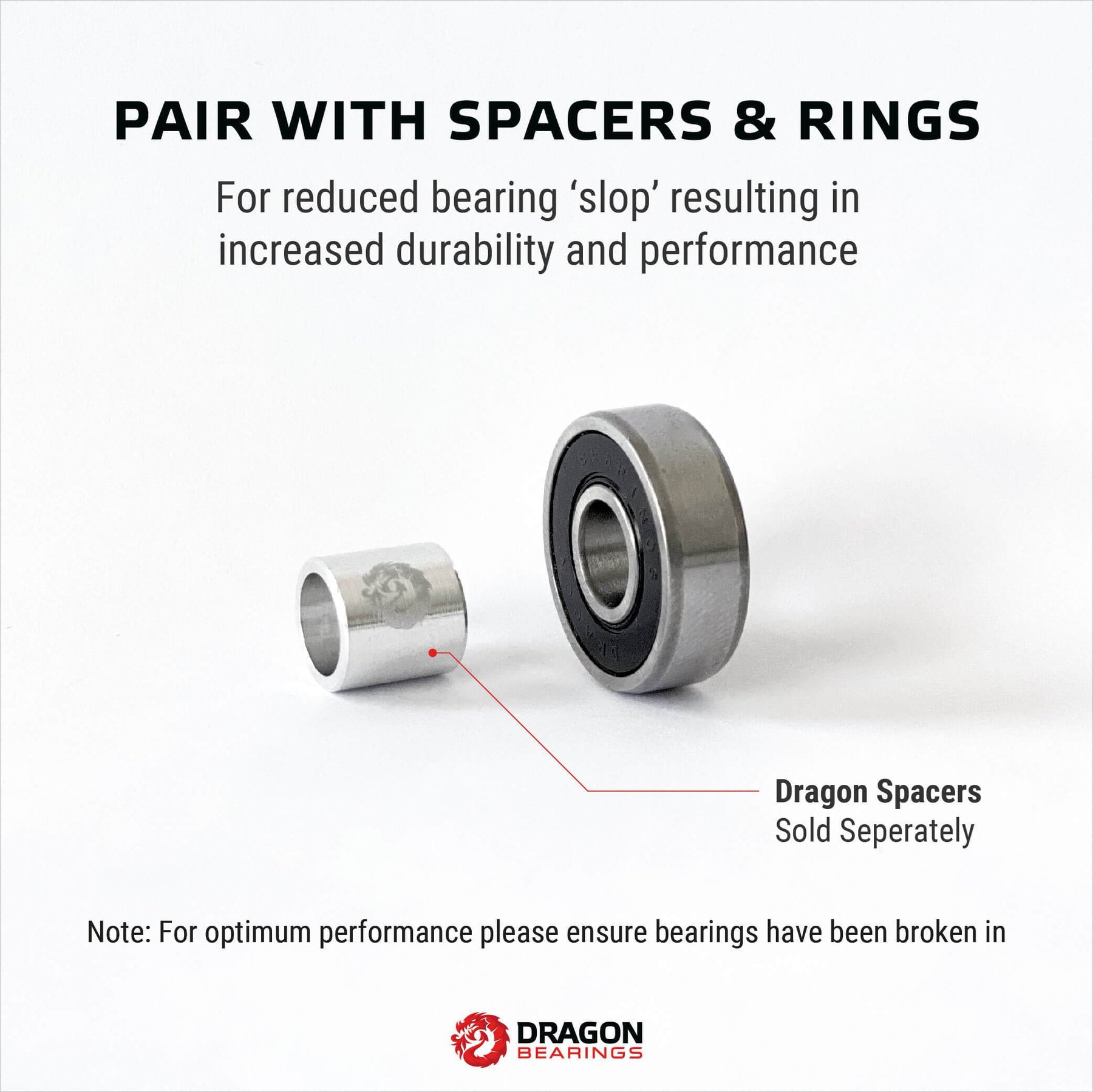Fireball Dragon CERAMIC Bearings 8 Pack - OPEN BOX