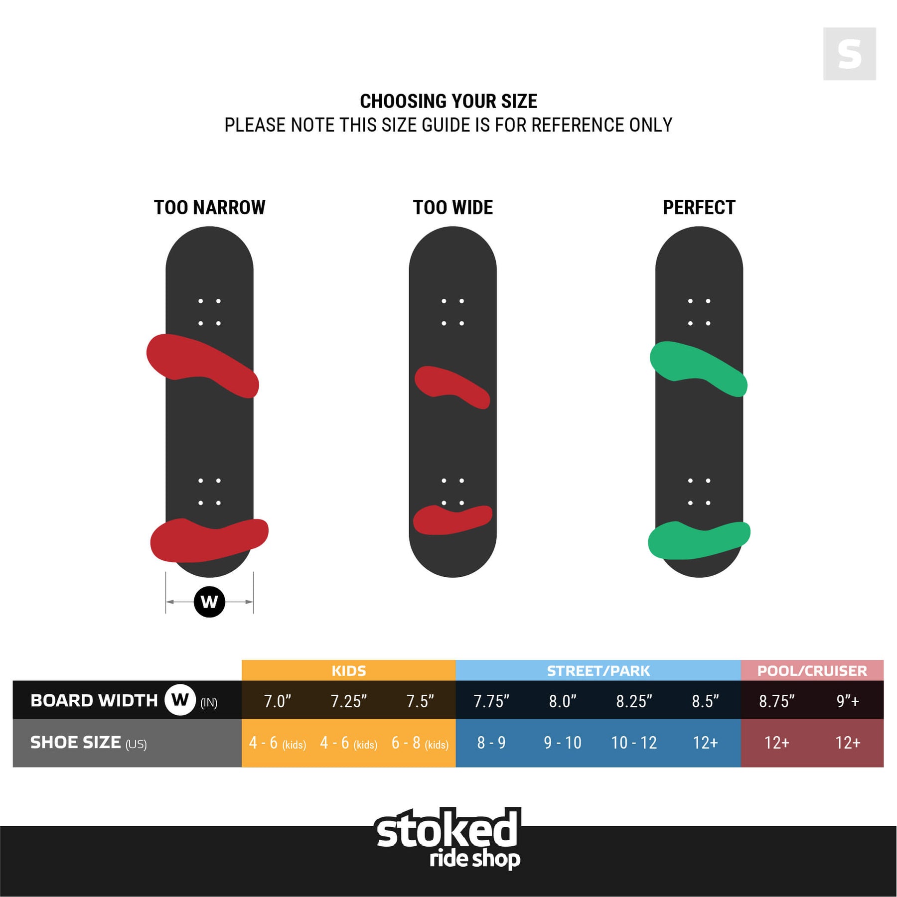 Stoked Ride Shop Blank Cruiser Complete, Black Trucks, All Stains, Multiple Widths