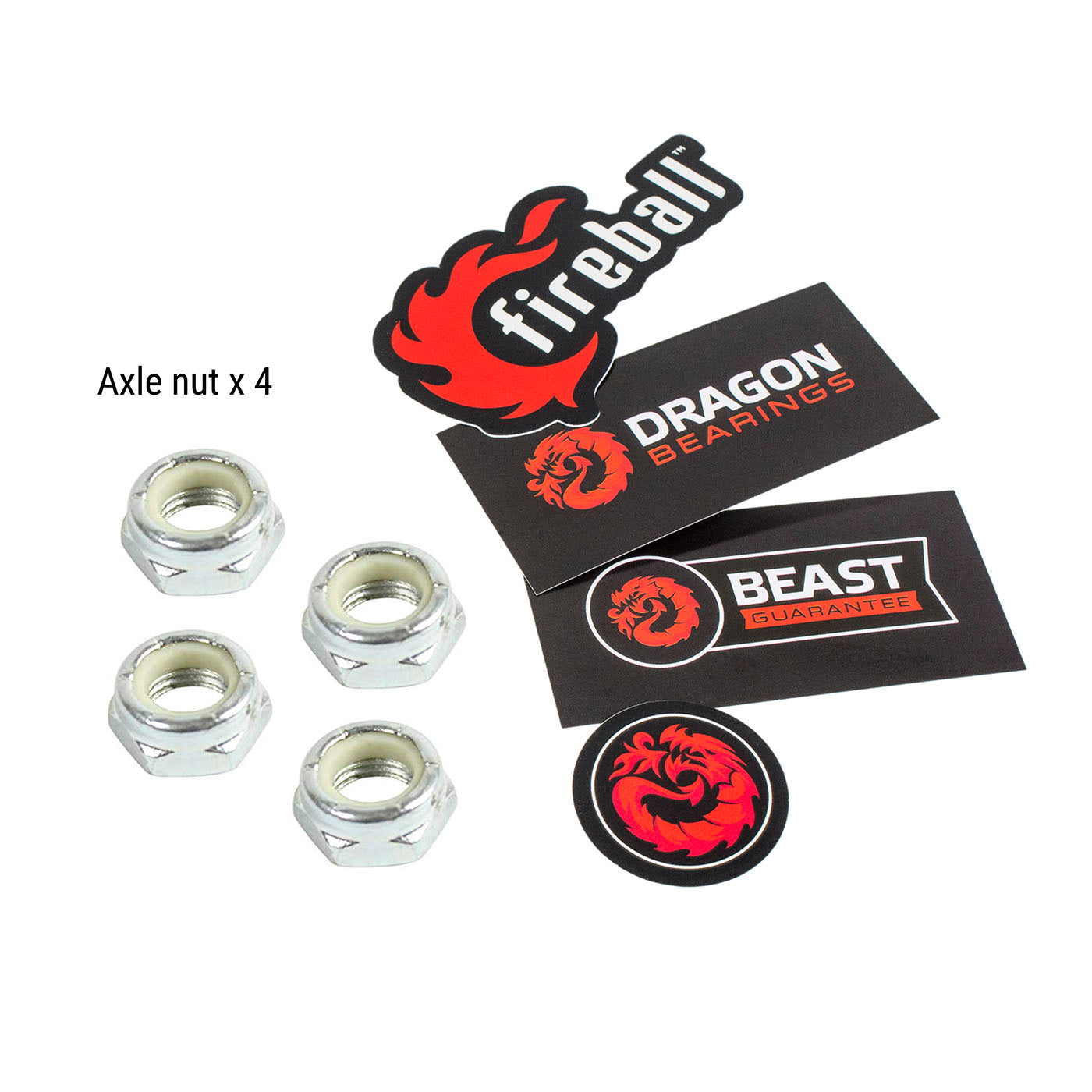 Fireball Dragon Axle Nuts Pack