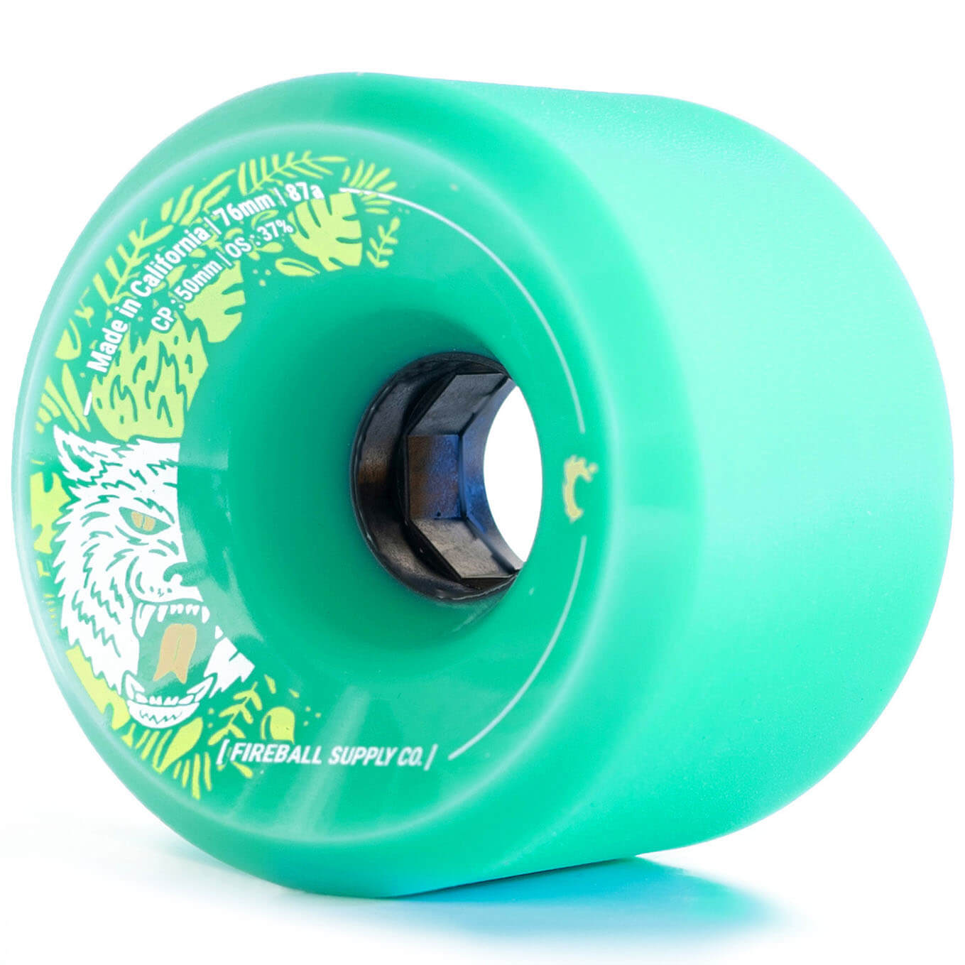 Fireball BEAST Longboard Wheels, 76mm, Aquamarine