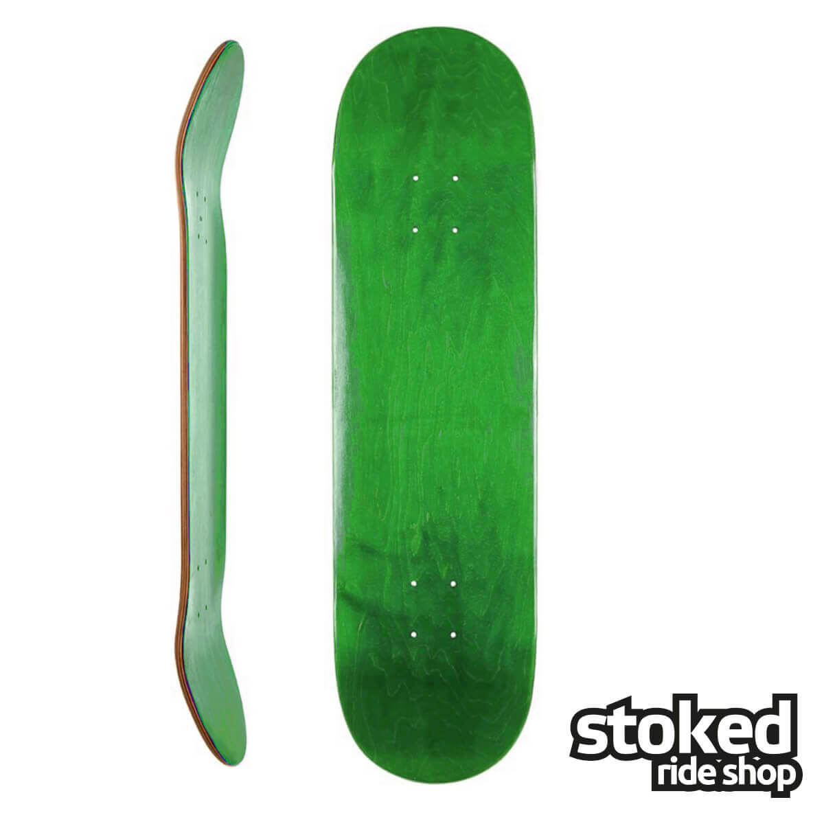 Stoked Ride Shop Blank Skateboard Deck, Blemished