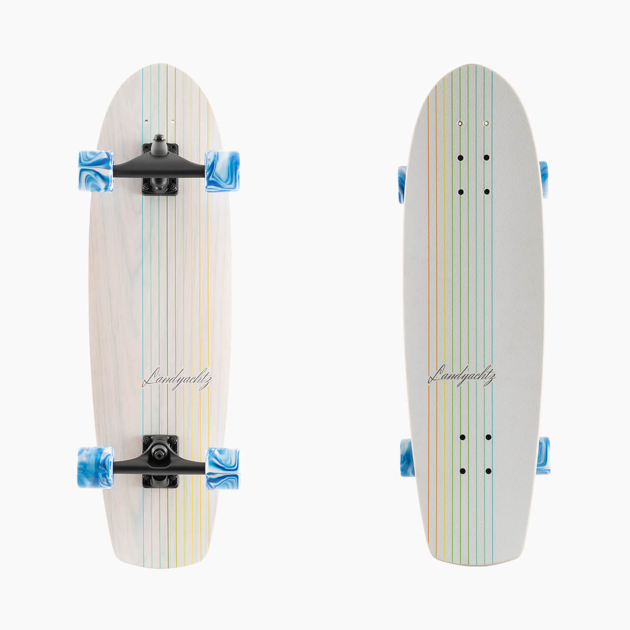Landyachtz Surf Skate Series Skateboard, Butter White Oak Complete