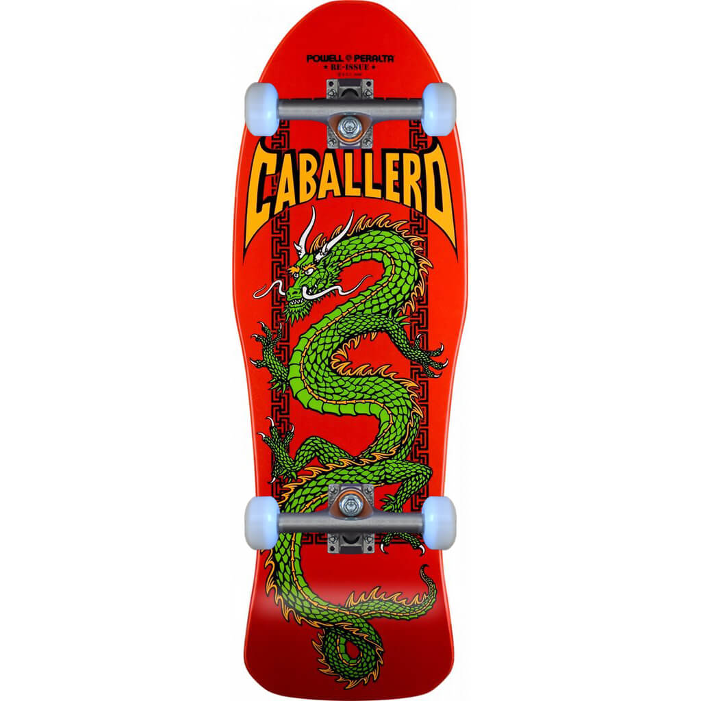 Powell-Peralta Steve Caballero Chinese Dragon Complete Skateboard, Fire Red, Shape 150, 10.0"