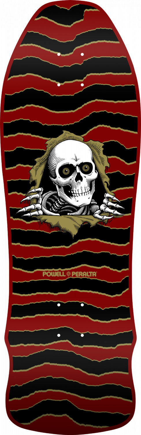 Powell-Peralta Geegah Ripper Skateboard Deck, Maroon, Shape 179, 9.75"