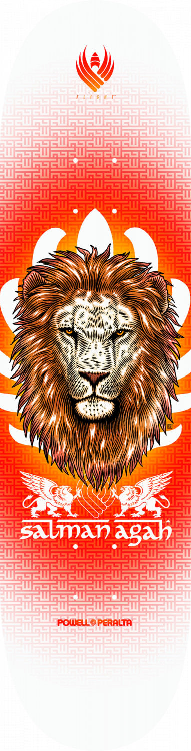Powell-Peralta Flight Deck Agah Lion 4, Shape 245, 8.75"