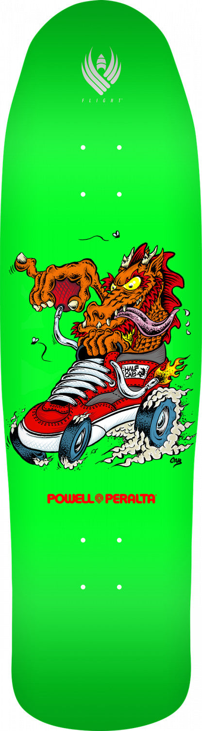 Powell-Peralta Caballero Pro Flight Half Cab Skateboard Deck, Lime, Shape 216, 8.9"