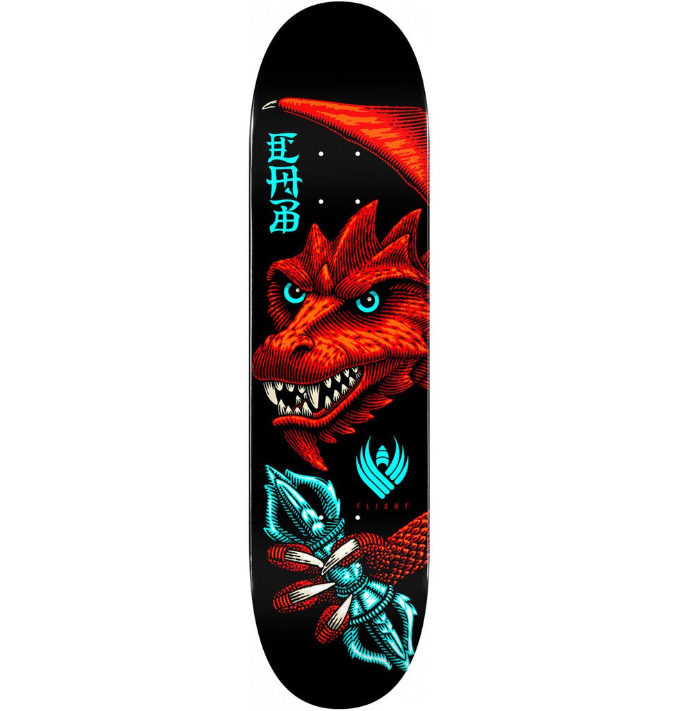 Powell-Peralta Flight Caballero Dragon Wing Skateboard Deck, Shape 243, 8.25"