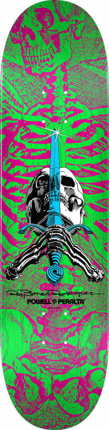 Powell-Peralta Skull and Sword Pink/Green, Shape 247, 8.0", Deck Only