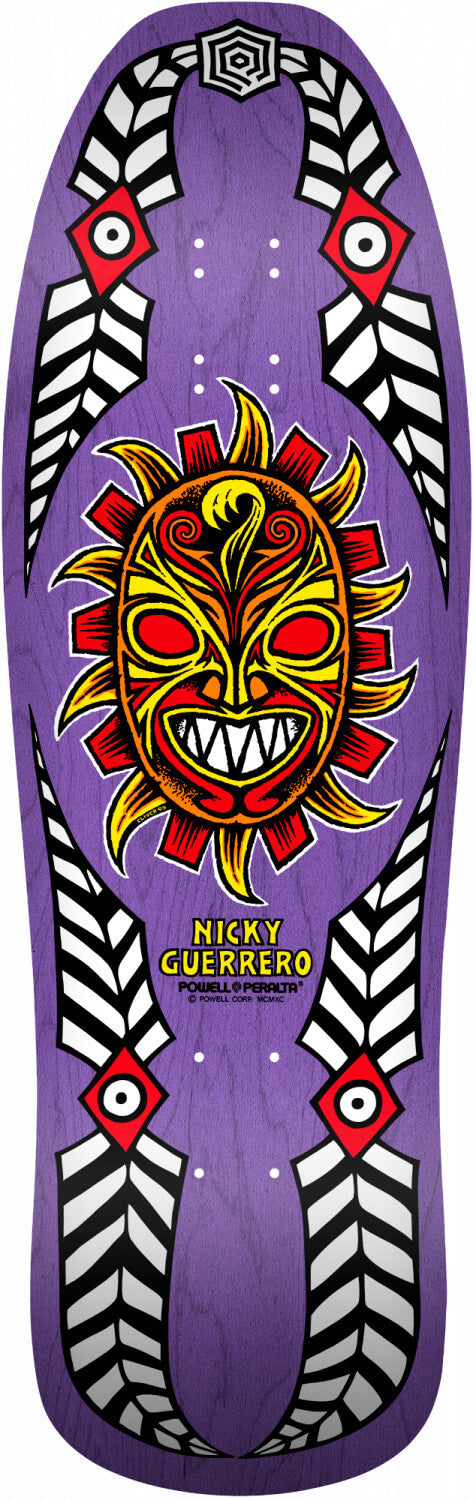 Powell-Peralta Nicky Guerrero Mask Skateboard Deck, Purple, Shape 279, 10.0"