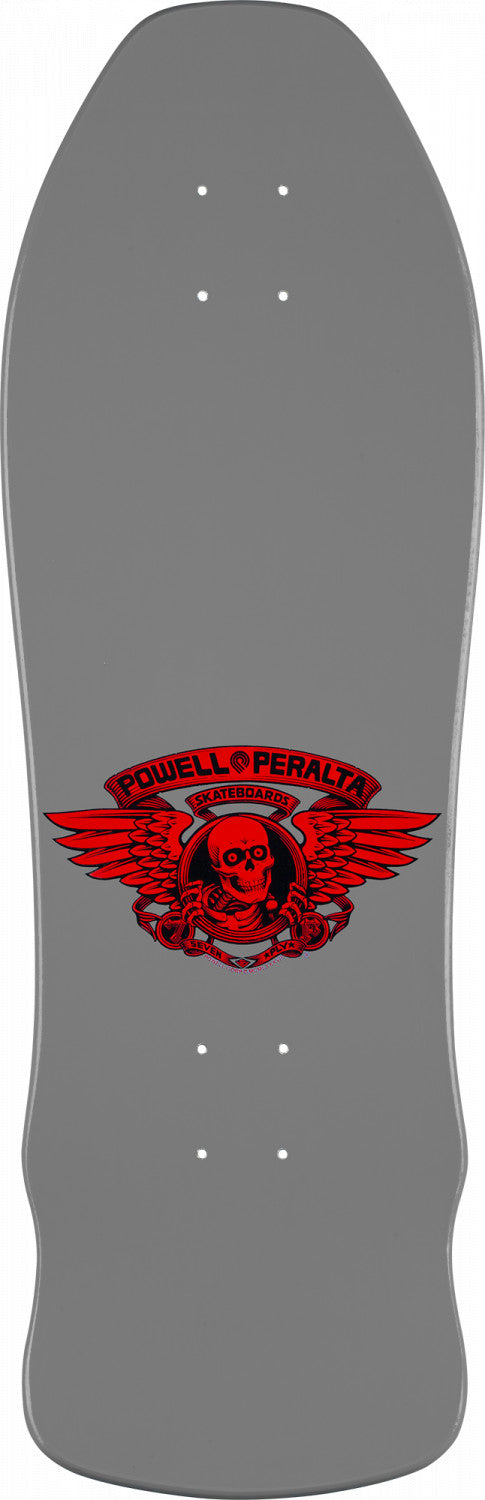 Powell-Peralta Geegah Skull and Sword Skateboard Deck, Silver, Shape 179, 9.75"