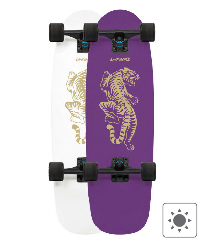Landyachtz Tugboat Series Longboard Skateboard, UV Bengal Complete