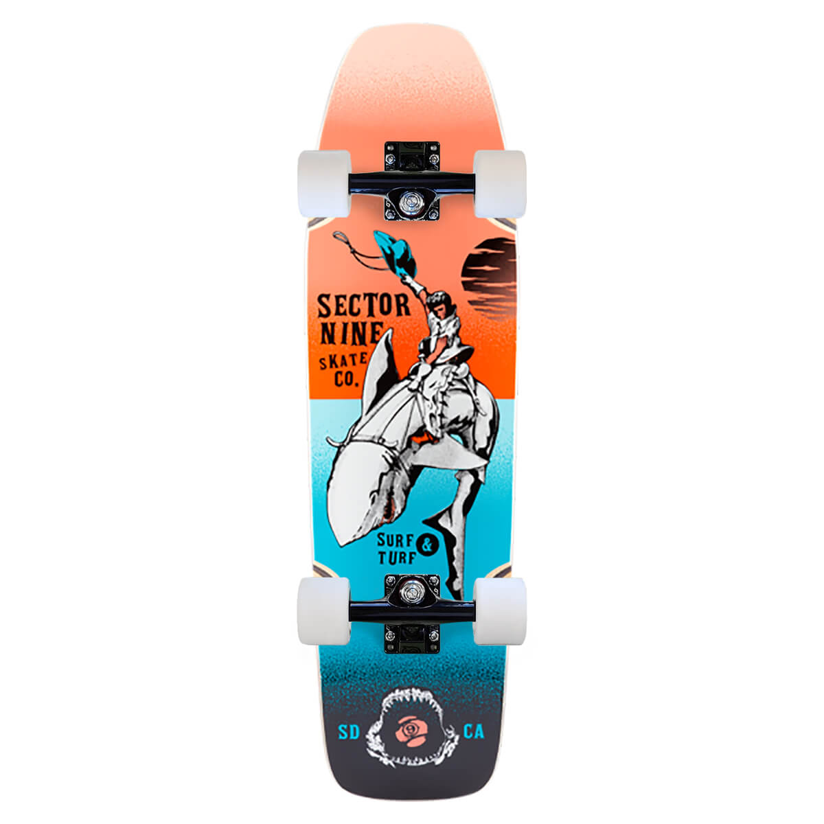 Sector 9 Gaucho 95, Orange Mini Cruiser Complete