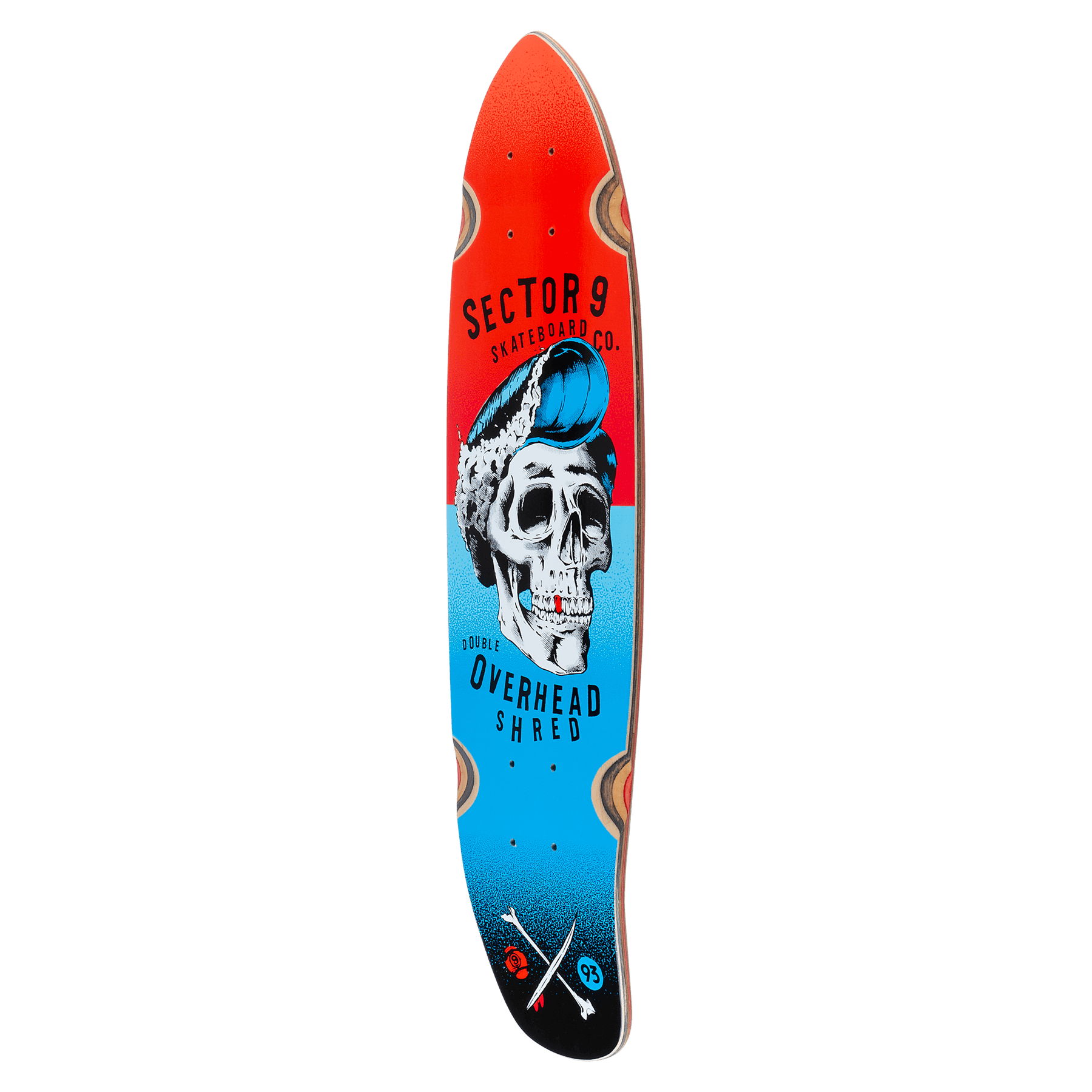 Sector 9 Hair Barrel Hopper, Red Mini Cruiser