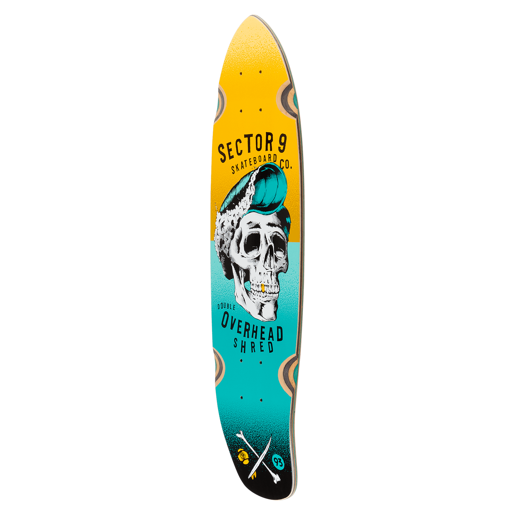 Sector 9 Hair Barrel Hopper, Yellow  Mini Cruiser Complete