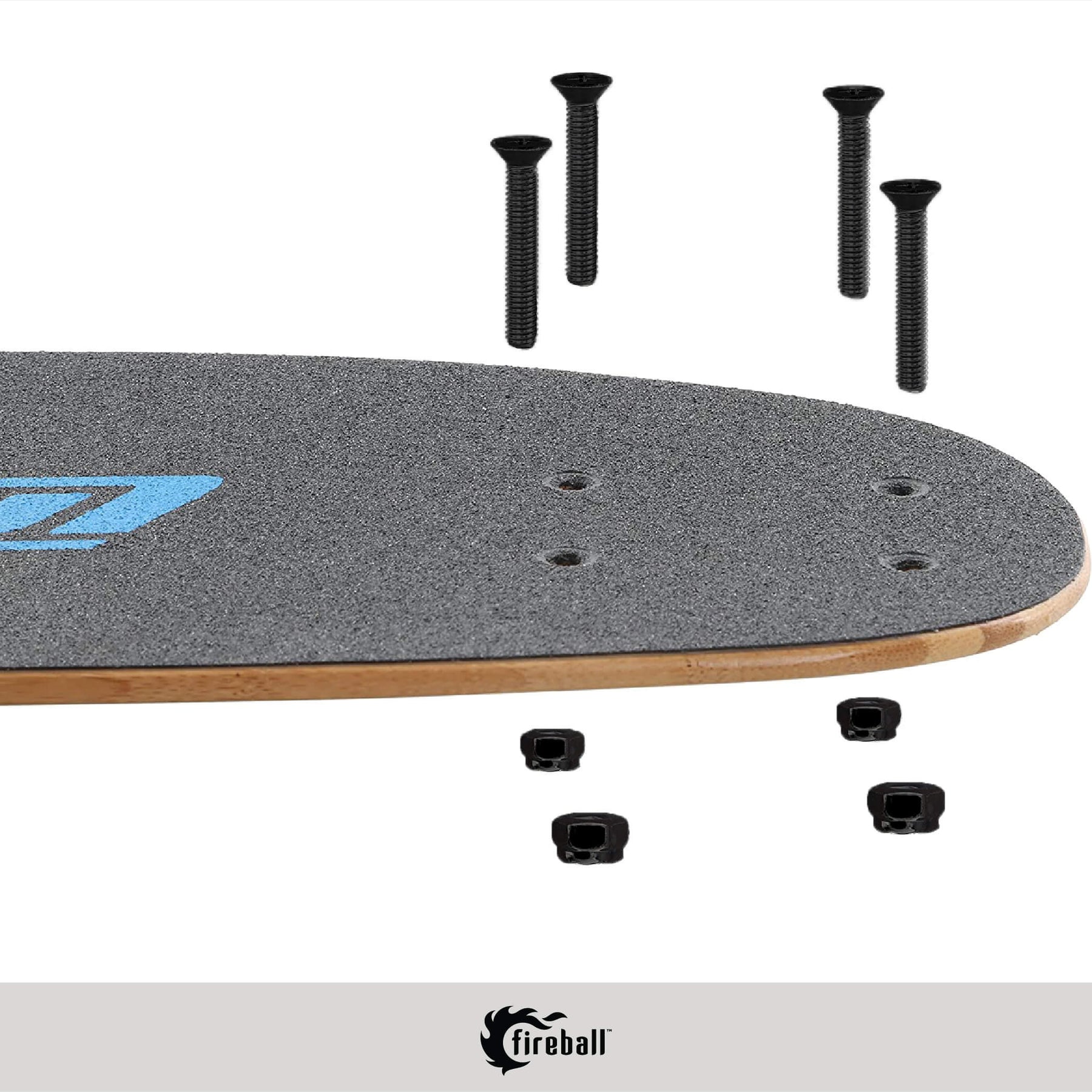 Fireball Dragon Black Stainless Steel Skateboard Hardware Set