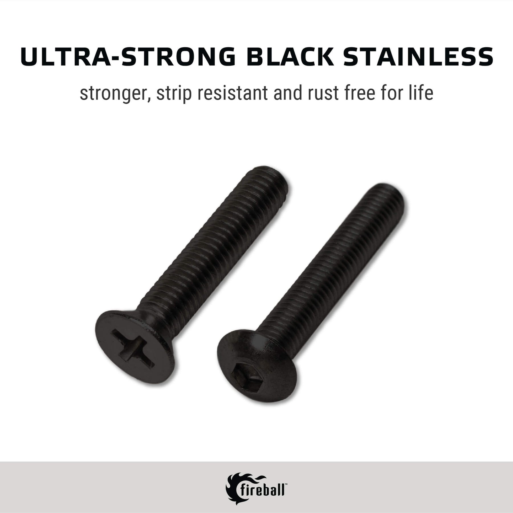 Fireball Dragon Black Stainless Steel Skateboard Hardware Set