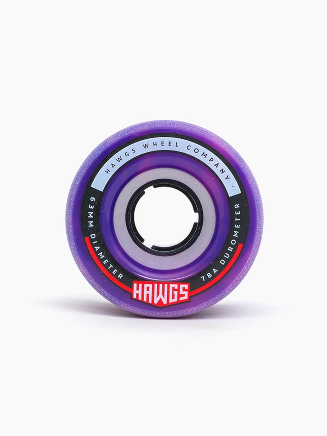 Landyachtz Fatty Hawgs Longboard Wheels, Pink/Purple, 63mm