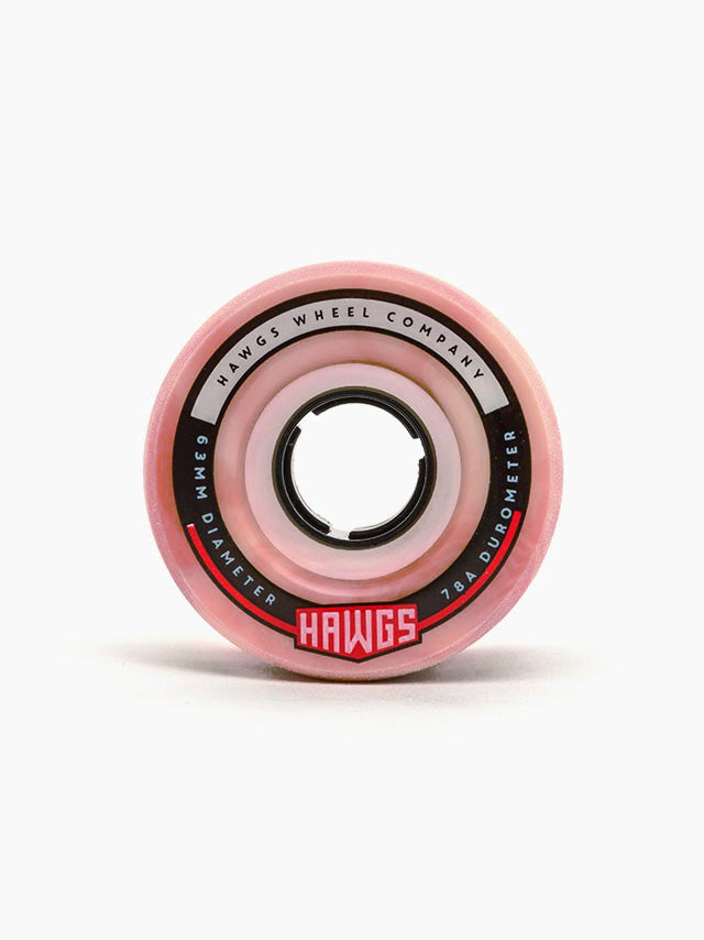 Landyachtz Fatty Hawgs Longboard Wheels, Pink/White, 63mm