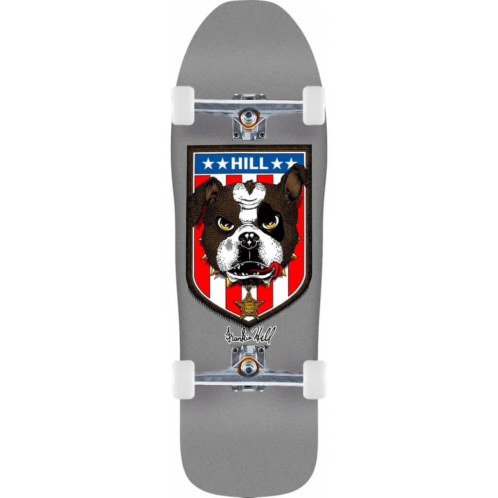 Powell-Peralta Frankie Hill Skateboard Complete, Shape 167, Silver, 10.0"