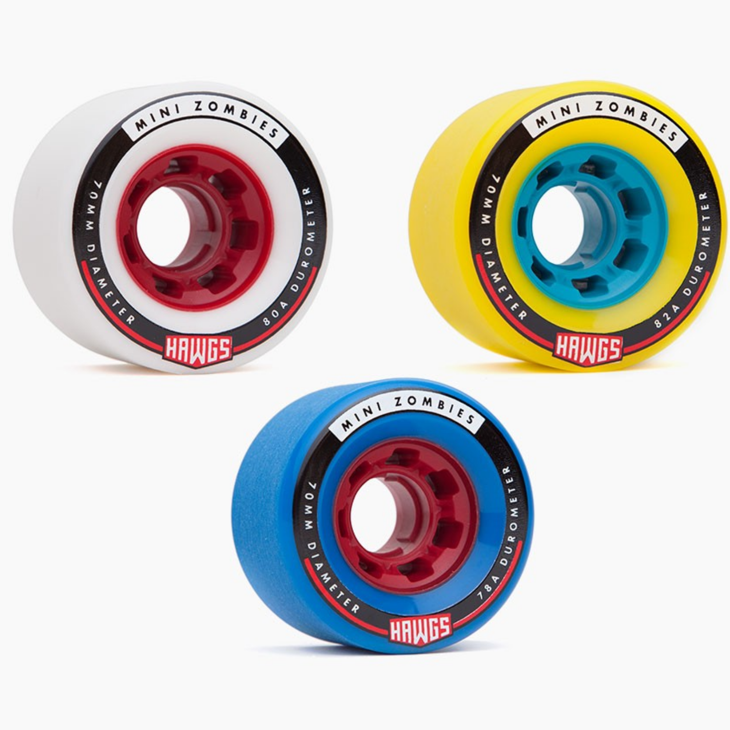 Landyachtz Mini Zombie Hawgs Longboard Wheels, 70mm
