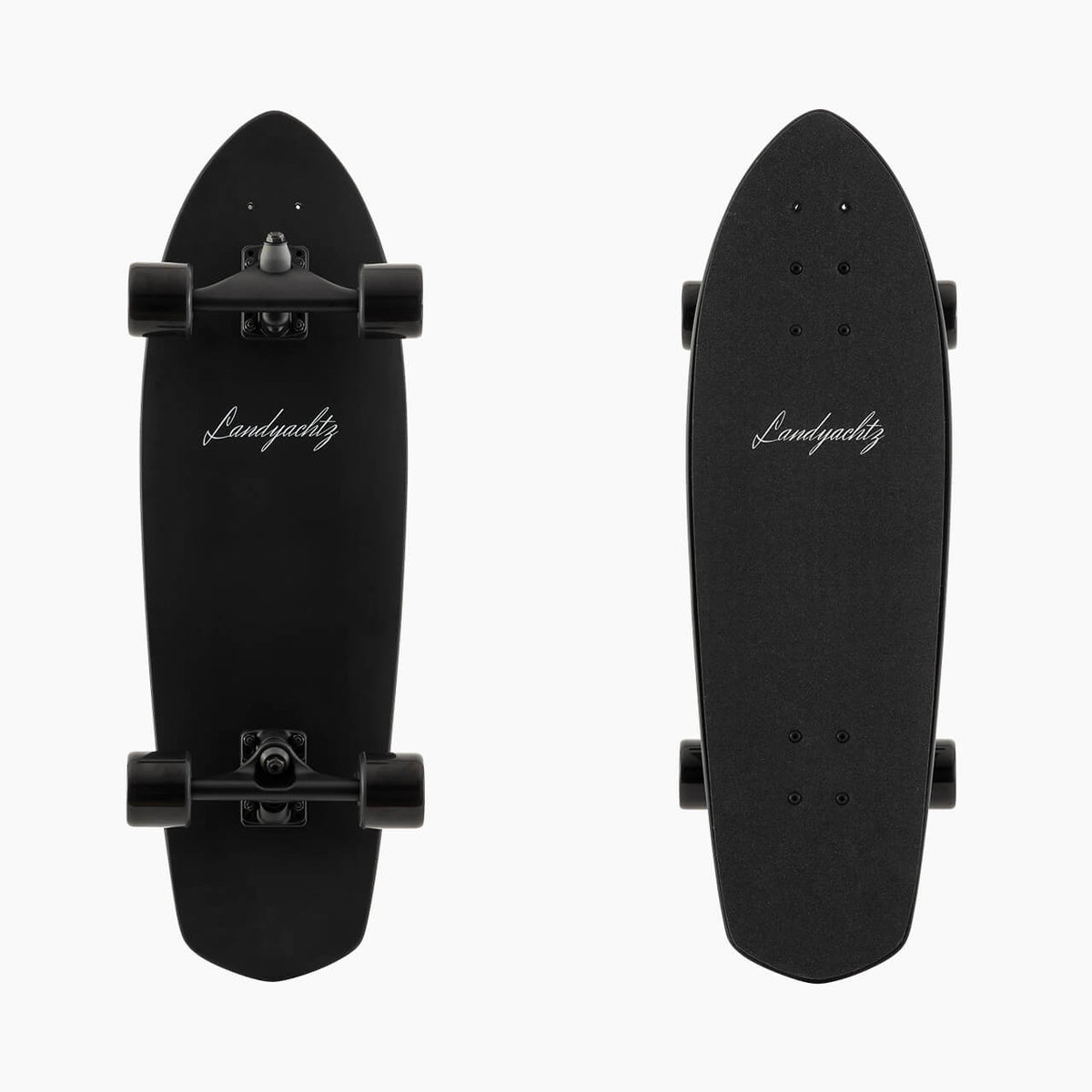 Landyachtz Surf Skate Series Skateboard, Pocket Knife Black Complete