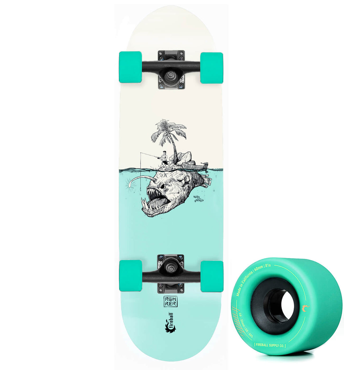 Fireball x Rohrer Mini Cruiser Artist Series Skateboard