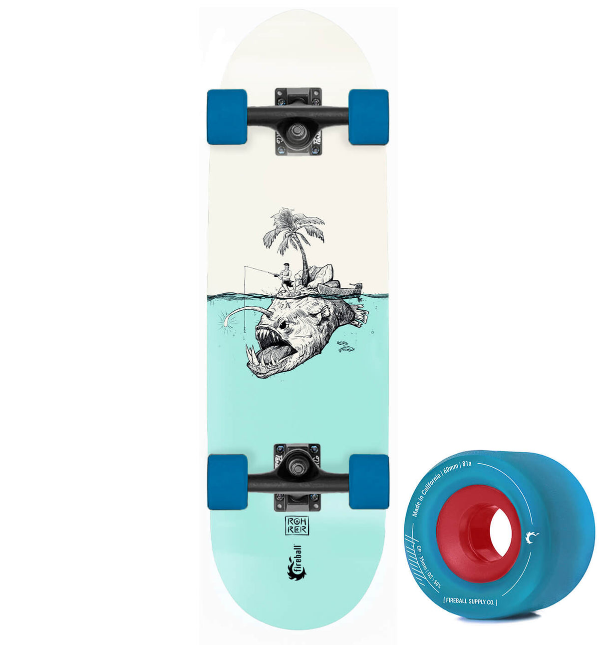 Fireball x Rohrer Mini Cruiser Artist Series Skateboard