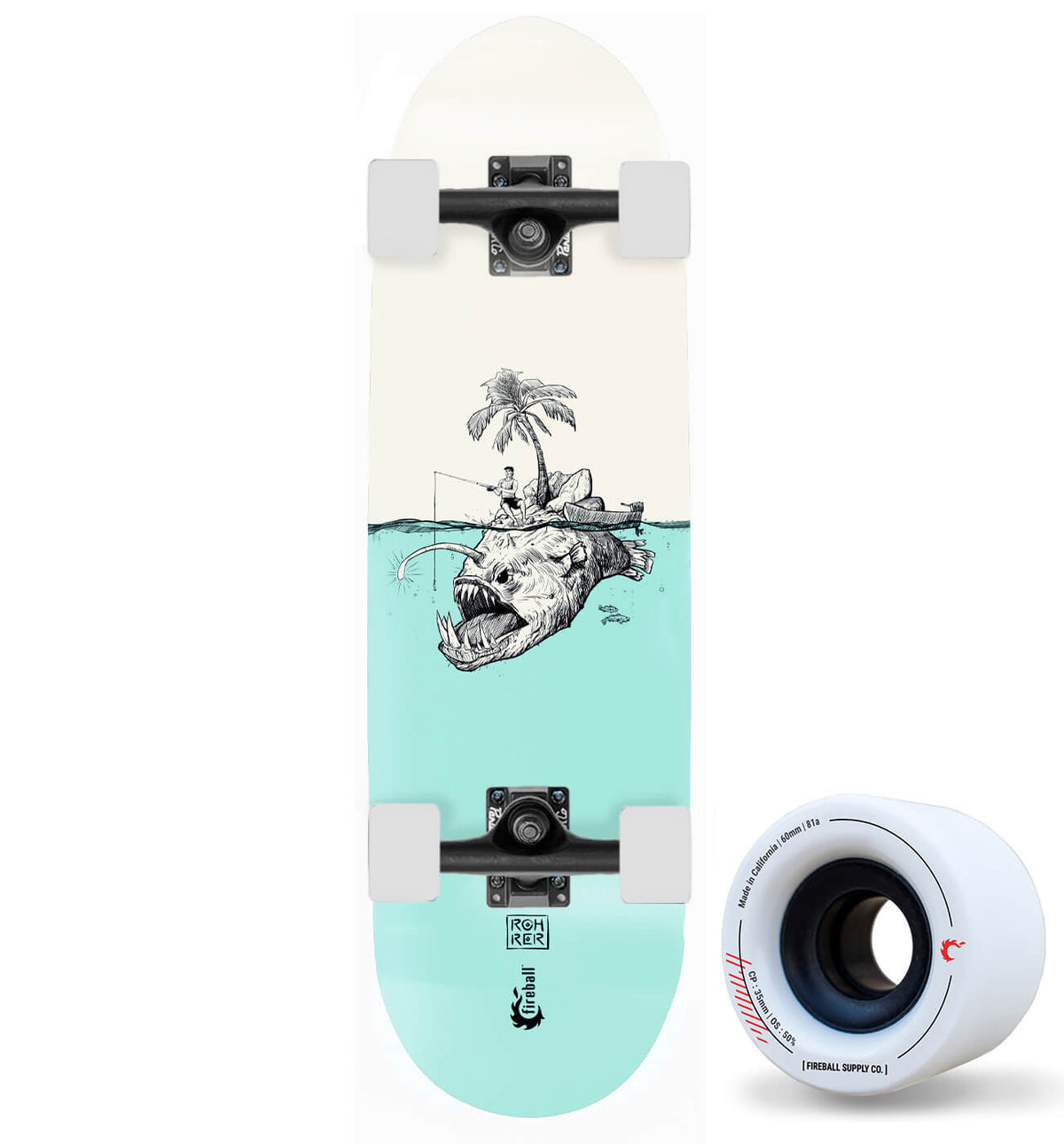 Fireball x Rohrer Mini Cruiser Artist Series Skateboard