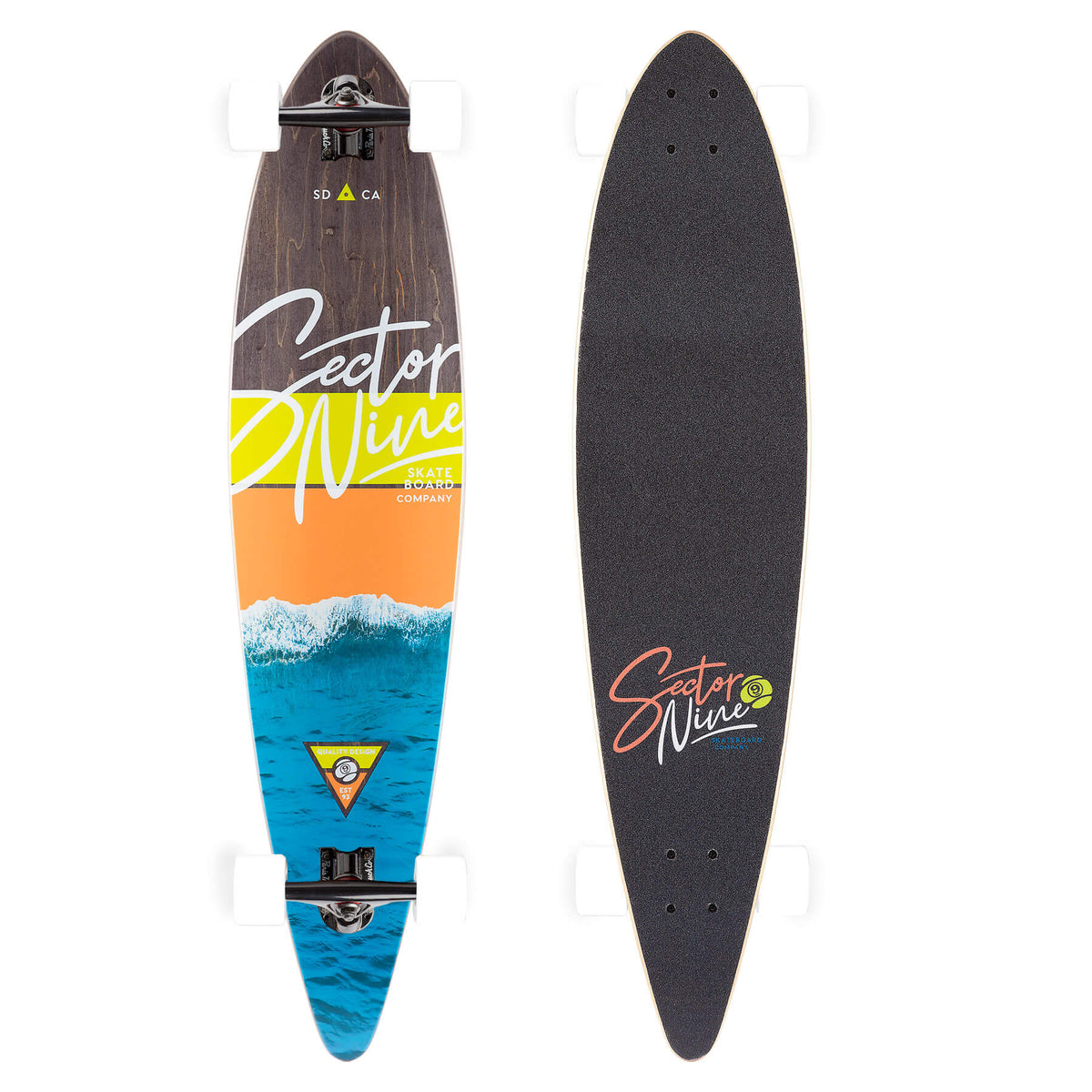 Sector 9 Shoreline Ledger Longboard Complete, Paris Jet Black